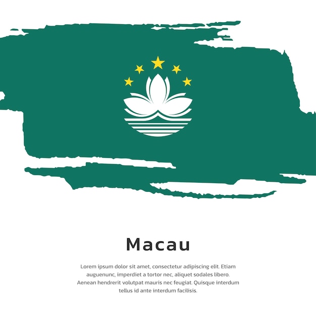 Illustration of Macau flag Template