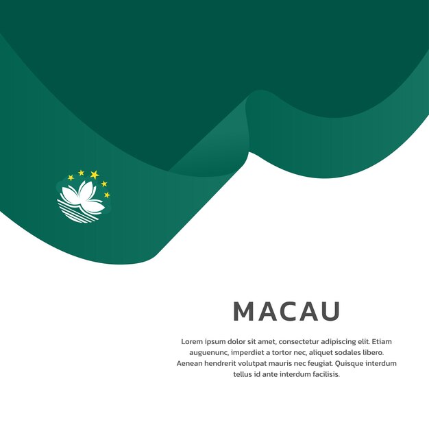 Vector illustration of macau flag template