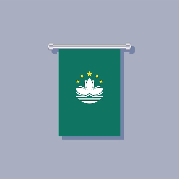 Illustration of macau flag template