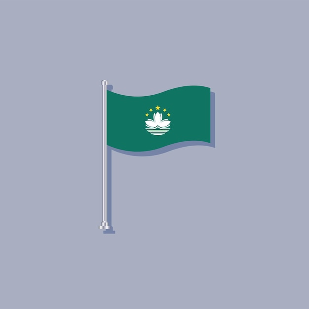 Illustration of Macau flag Template