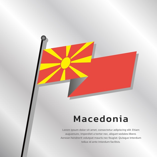 Illustrazione del modello di bandiera della macedonia