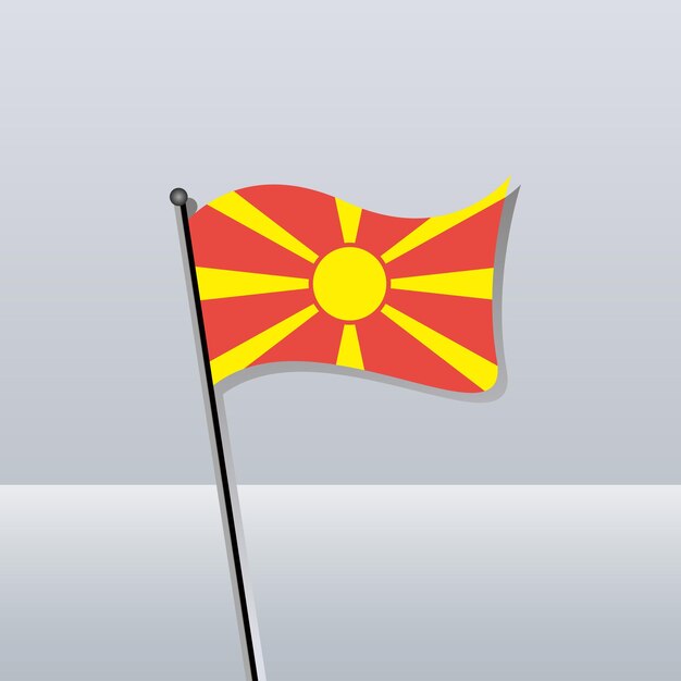 Illustrazione del modello di bandiera della macedonia