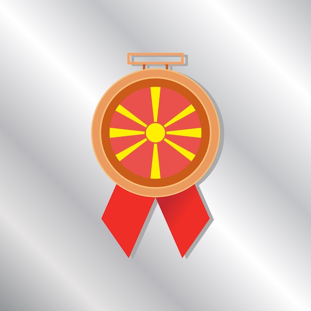 マケドニアの国旗のイラスト テンプレート
