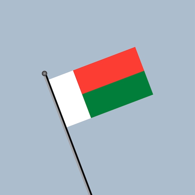 Illustration of Madagascar flag Template