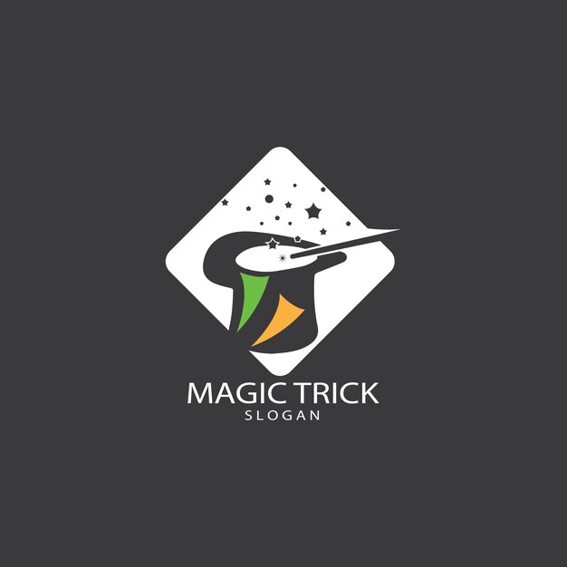 Illustration of magic hat with wand