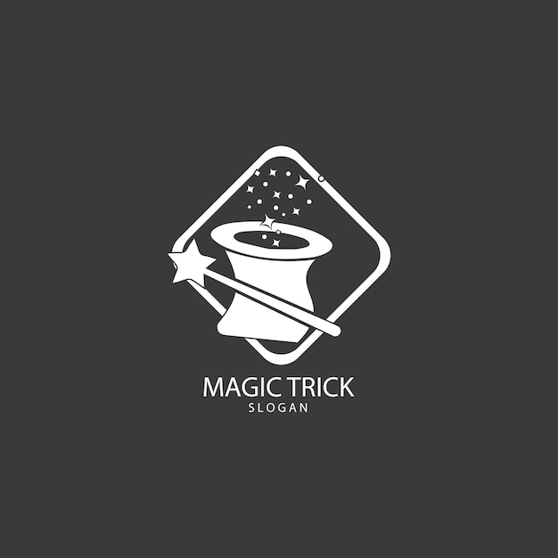 Illustration of magic hat with wand