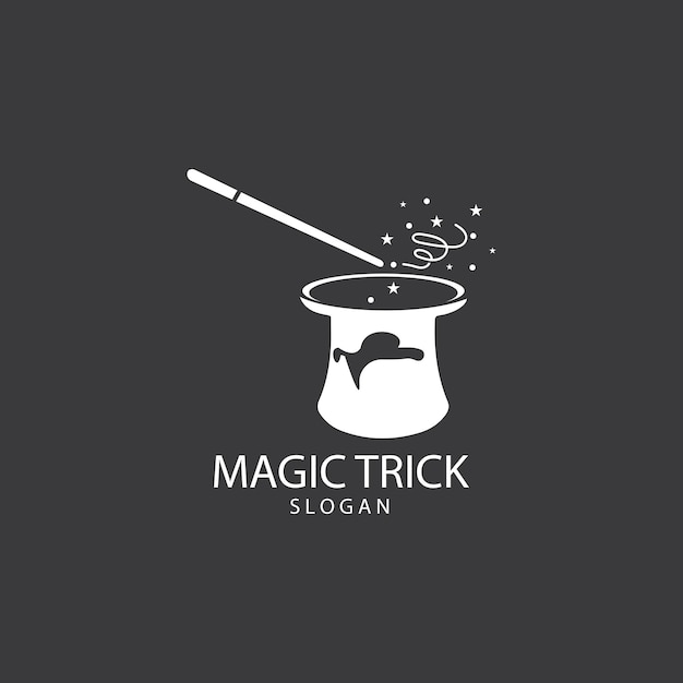 Illustration of magic hat with wand