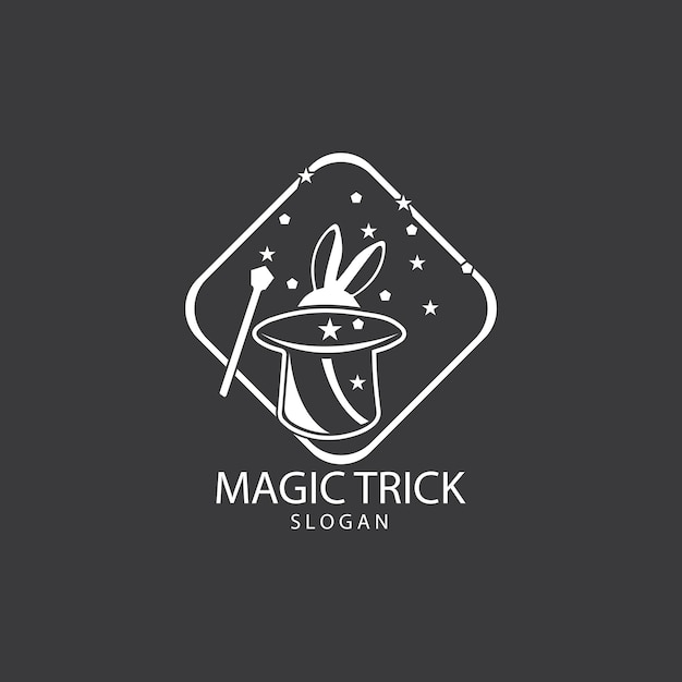 Vector illustration of magic hat with wand