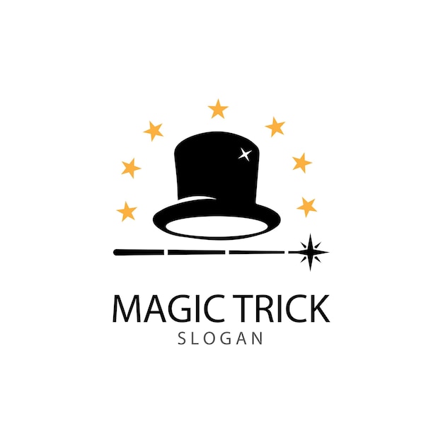 Illustration of magic hat with wand