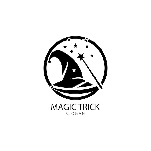 Illustration of magic hat with wand