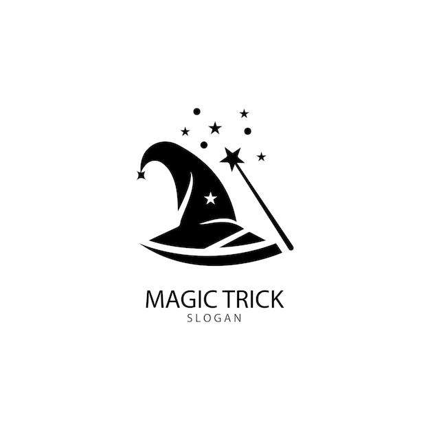 Vector illustration of magic hat with wand