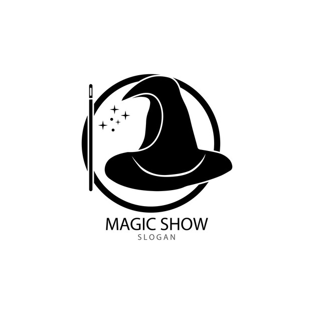 Illustration of magic hat with wand