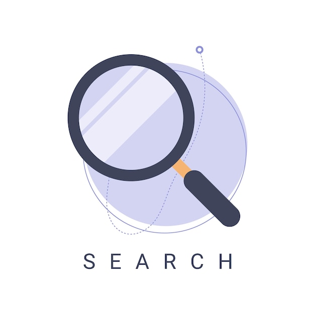 Illustration of magnifying glass icon