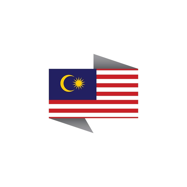 Vettore illustrazione del modello di bandiera della malesia