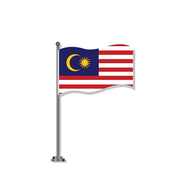 Illustrazione del modello di bandiera della malesia