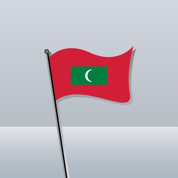 Illustration of Maldives flag Template