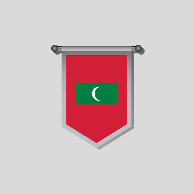 Illustration of Maldives flag Template