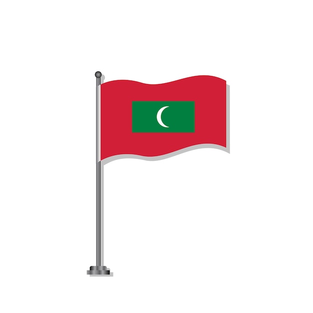 Illustration of Maldives flag Template