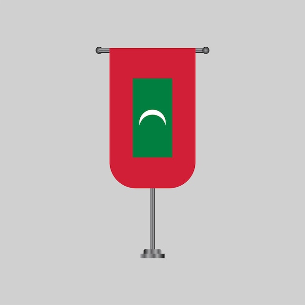 Vector illustration of maldives flag template