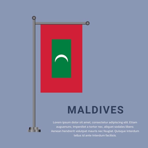 Illustration of Maldives flag Template