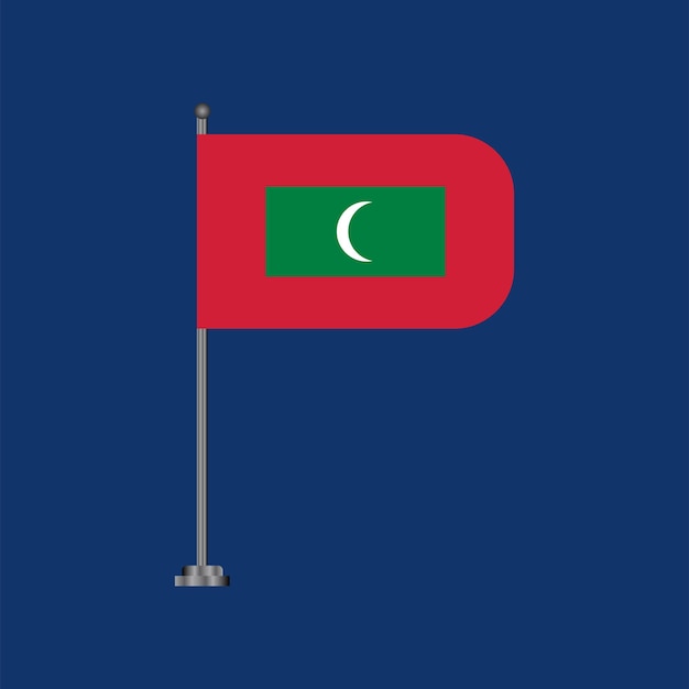 Illustration of Maldives flag Template