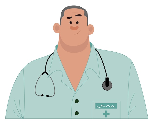 illustration of a male doctor on a transparent background