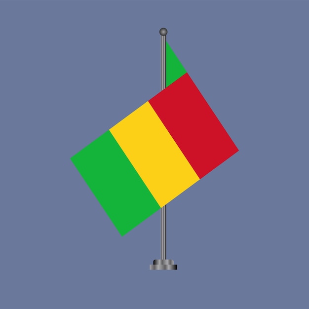 Vector illustration of mali flag template