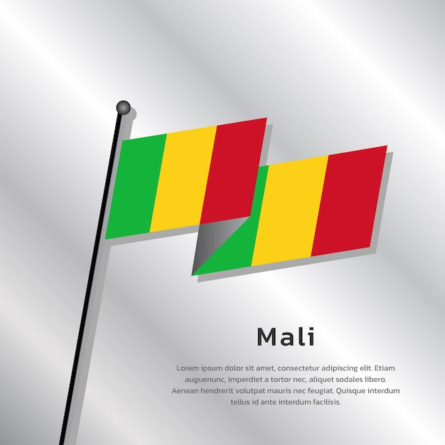 Illustration of mali flag template