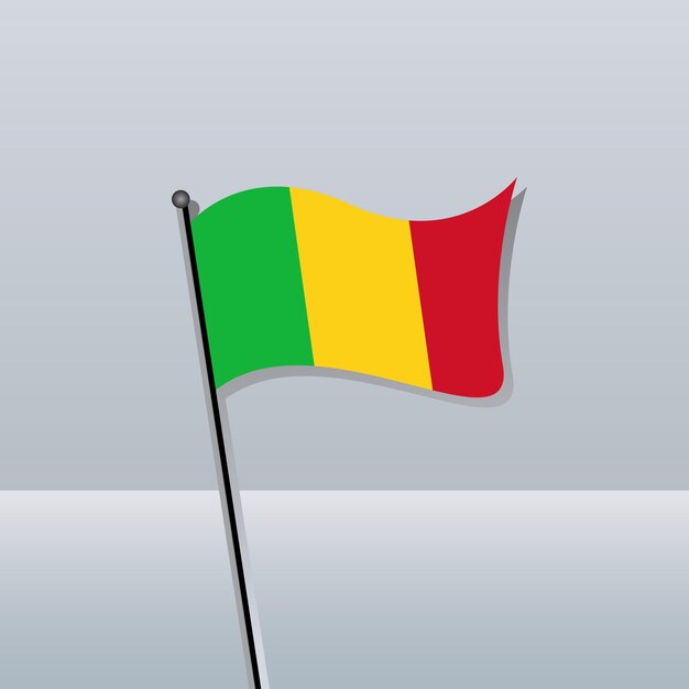 Illustration of mali flag template