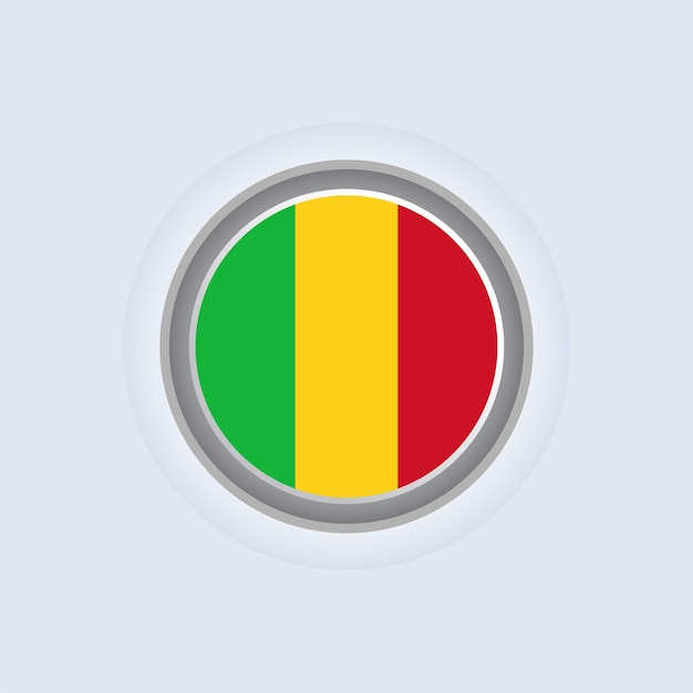 Illustration of Mali flag Template