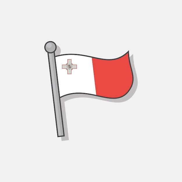 Illustration of Malta flag Template