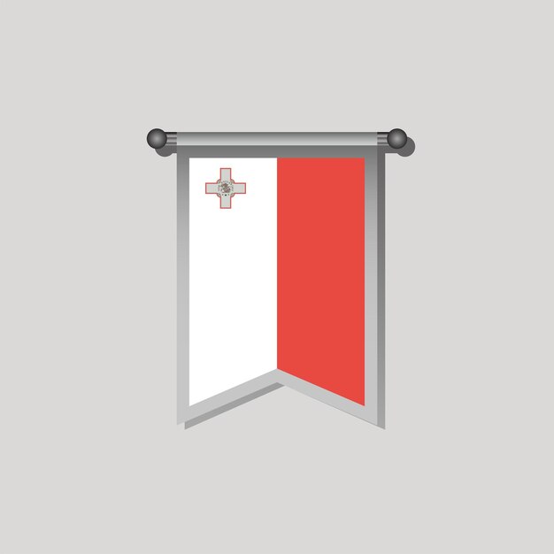 Vettore illustrazione del modello di bandiera di malta