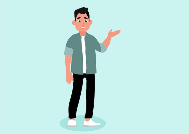 Premium Vector | Illustration of man pointing at something