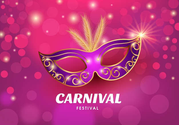 illustration of mardi gras mask