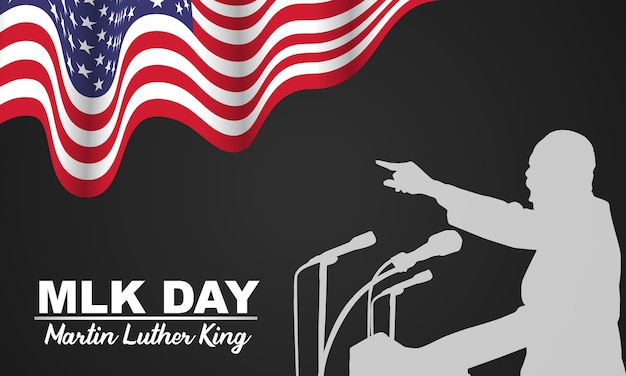 Illustration of Martin Luther King Jr to celebrate MLK day