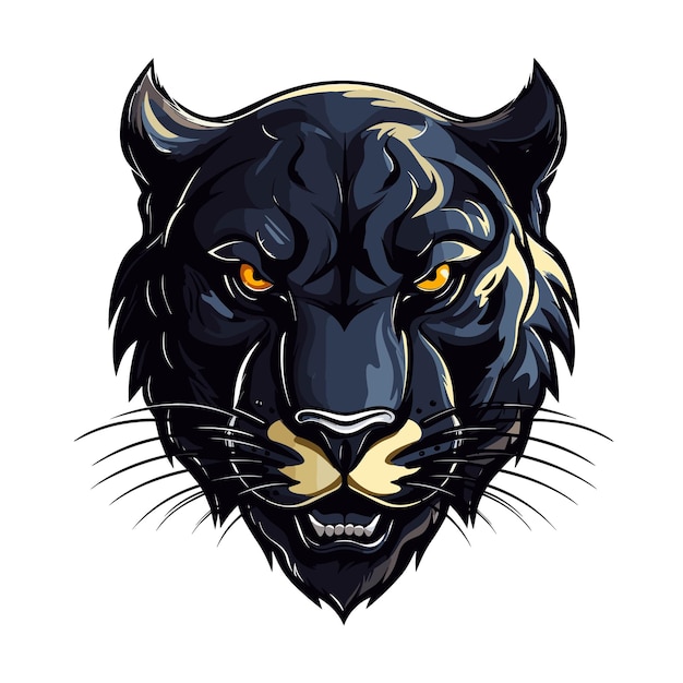 Иллюстрация логотипа талисмана Черная пантера