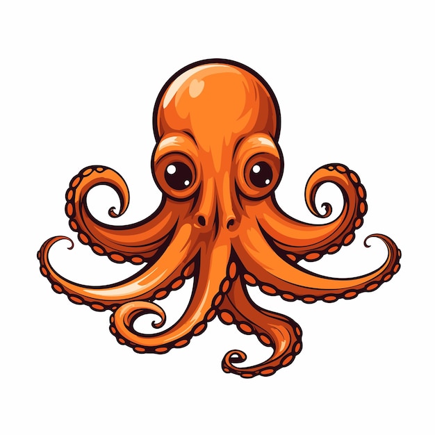 Vector illustration mascot logo octopus