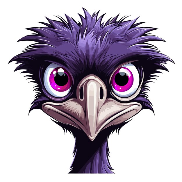 Illustration mascot logo Ostrich