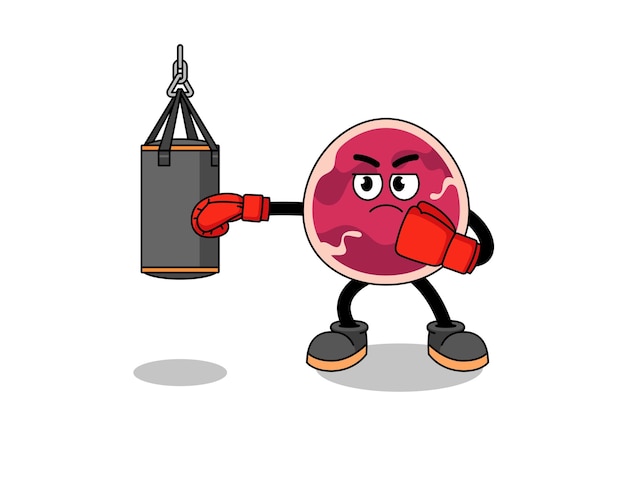 Illustration of meat boxer