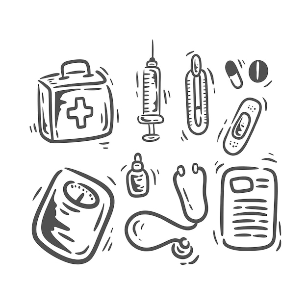 Vector illustration medicine and health care icons