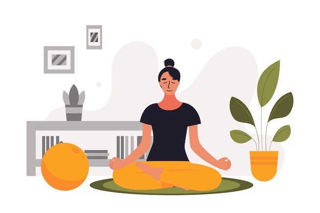 Vector illustration meditation