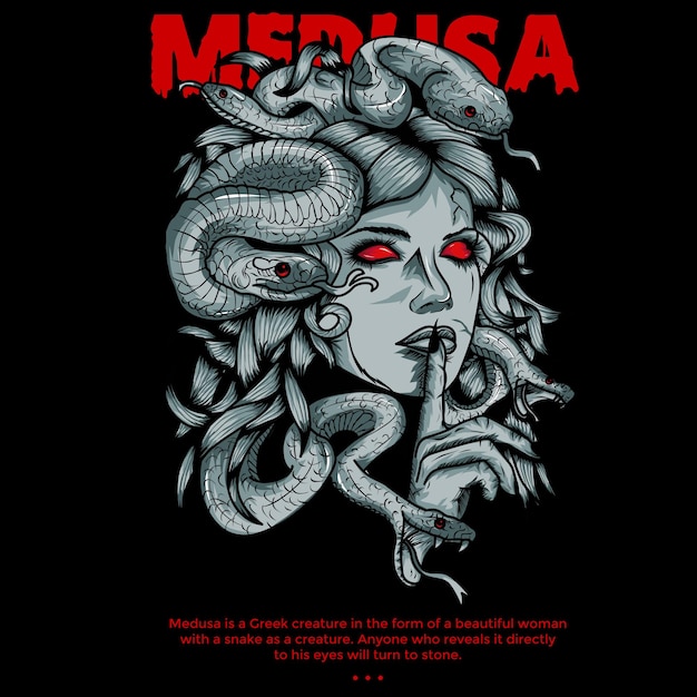 Vector illustration of medusa