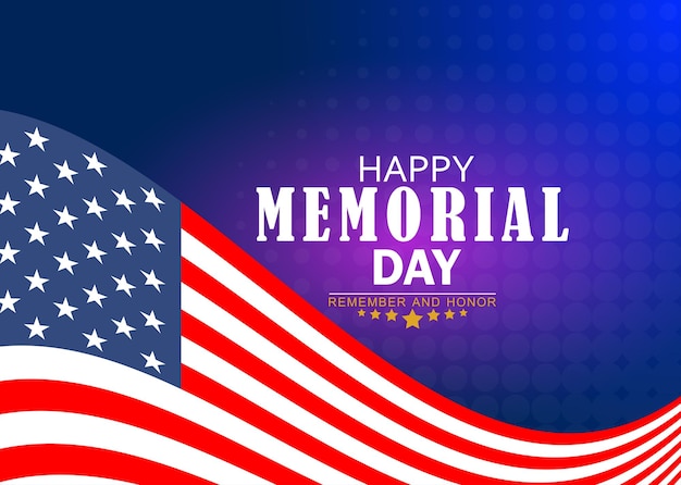 Vector illustration memorial day poster background