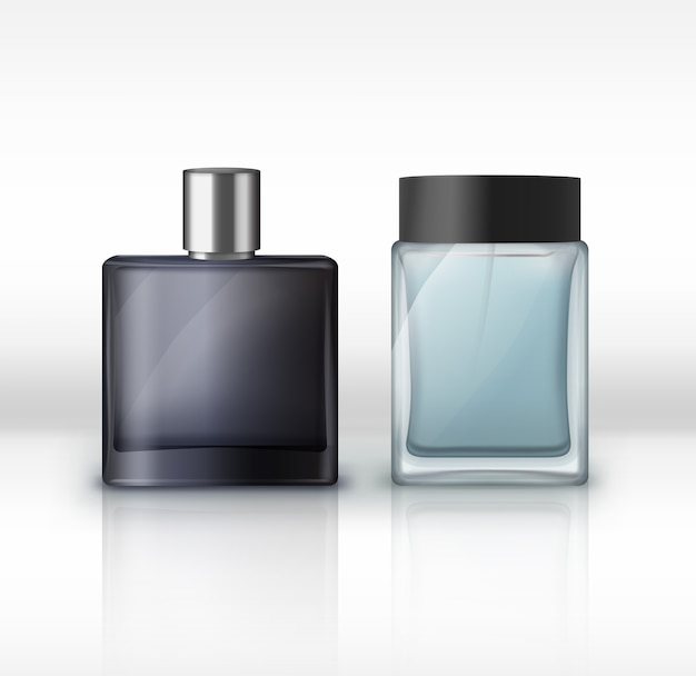 Vector illustration of men perfume bottles