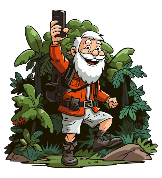 Vector illustration of a merry christmas santa claus