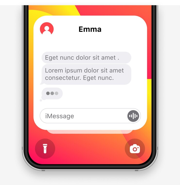 Vector illustration of a messenger app on a smartphone