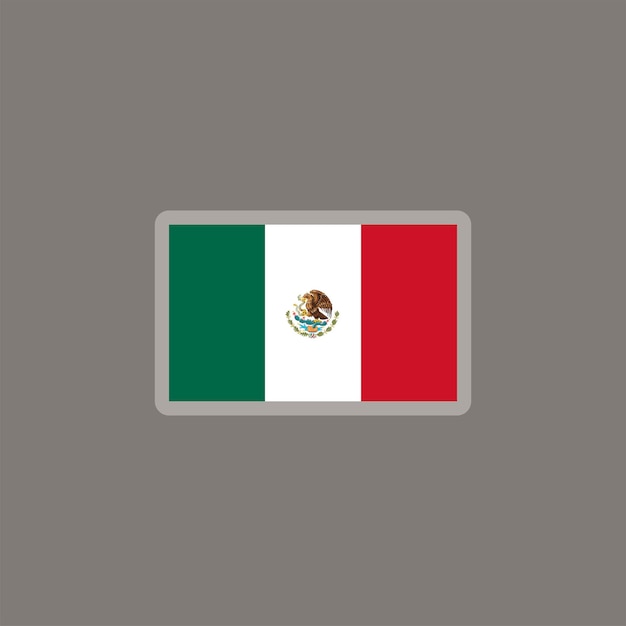 Vector illustration of mexico flag template