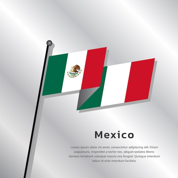 Illustration of mexico flag template