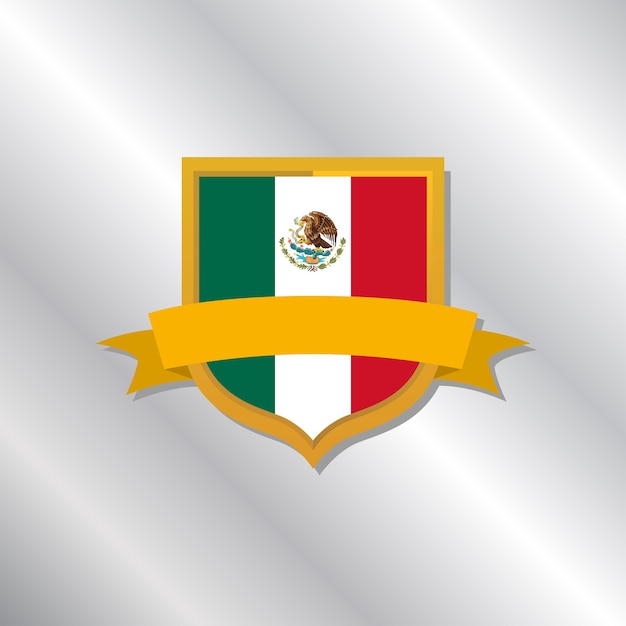 Illustration of mexico flag template