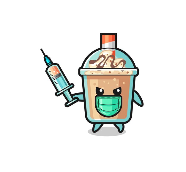 Illustration of the milkshake to fight the virus